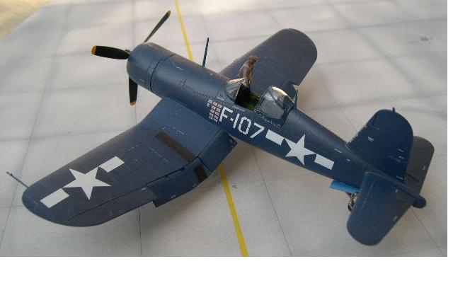 1/48 scale corsair airbrushed semi-gloss blue